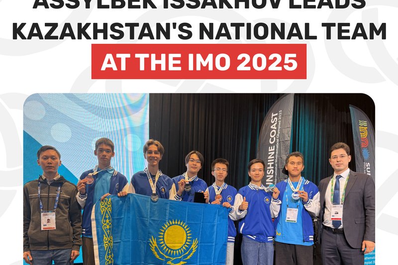 Assylbek Issakhov lead Kazakhstan's national team at the IMO 2025