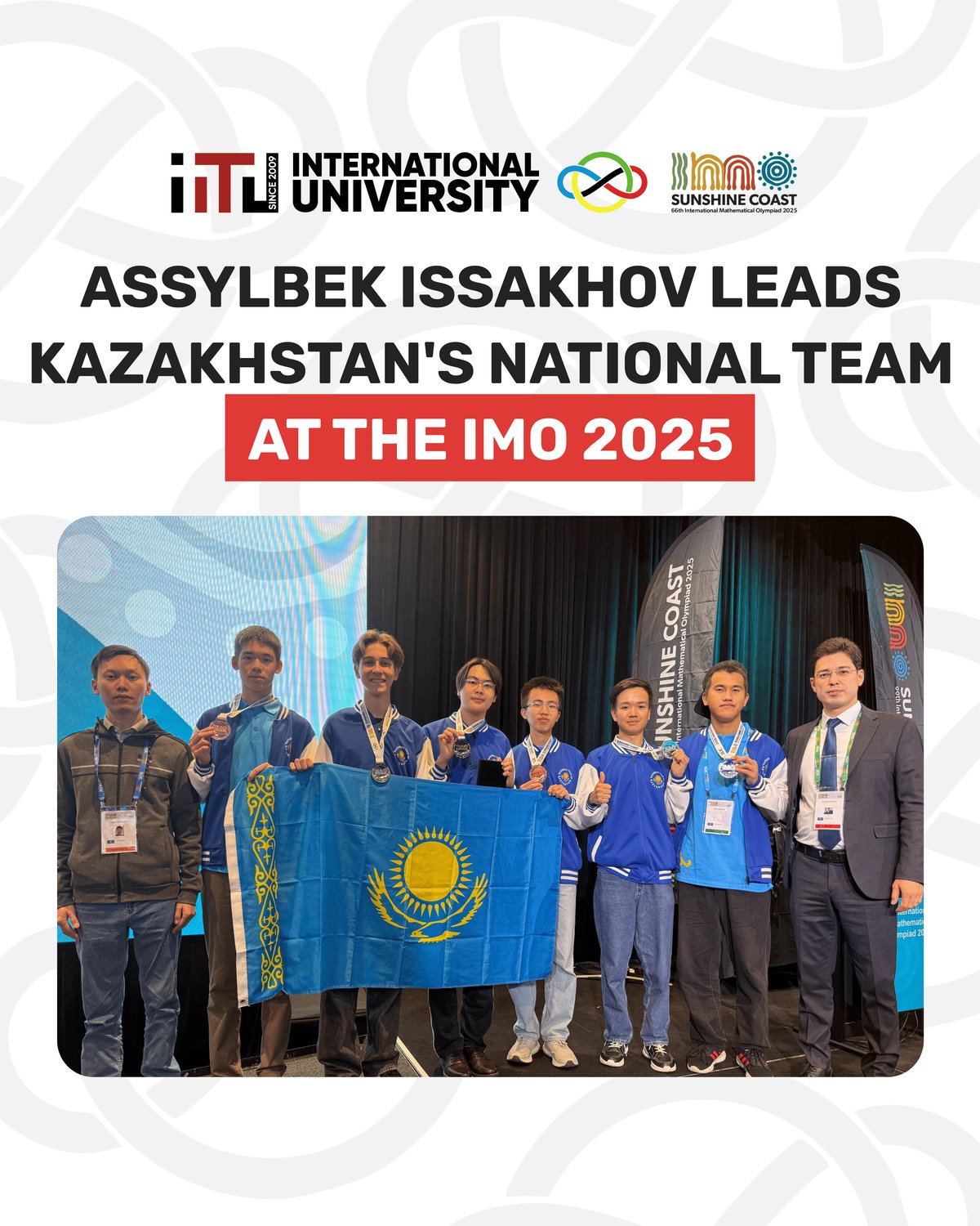 Assylbek Issakhov lead Kazakhstan's national team at the IMO 2025