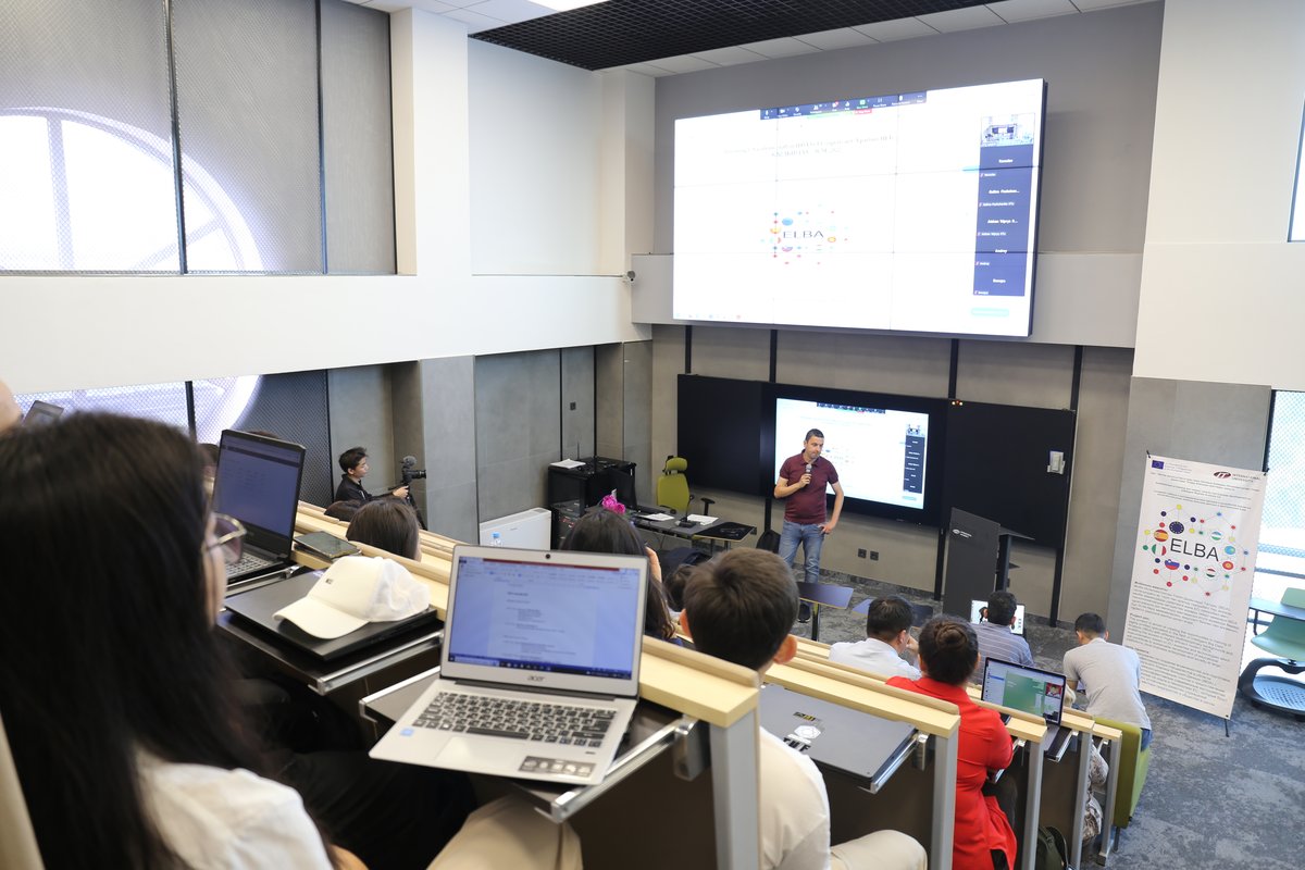 Today, a seminar on data analysis within the framework of the Elba Erasmus+ project began at the International Information Technology University #IITU.