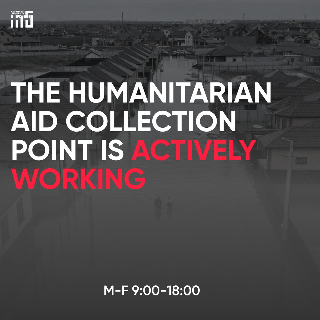 The humanitarian aid collection point is actively working