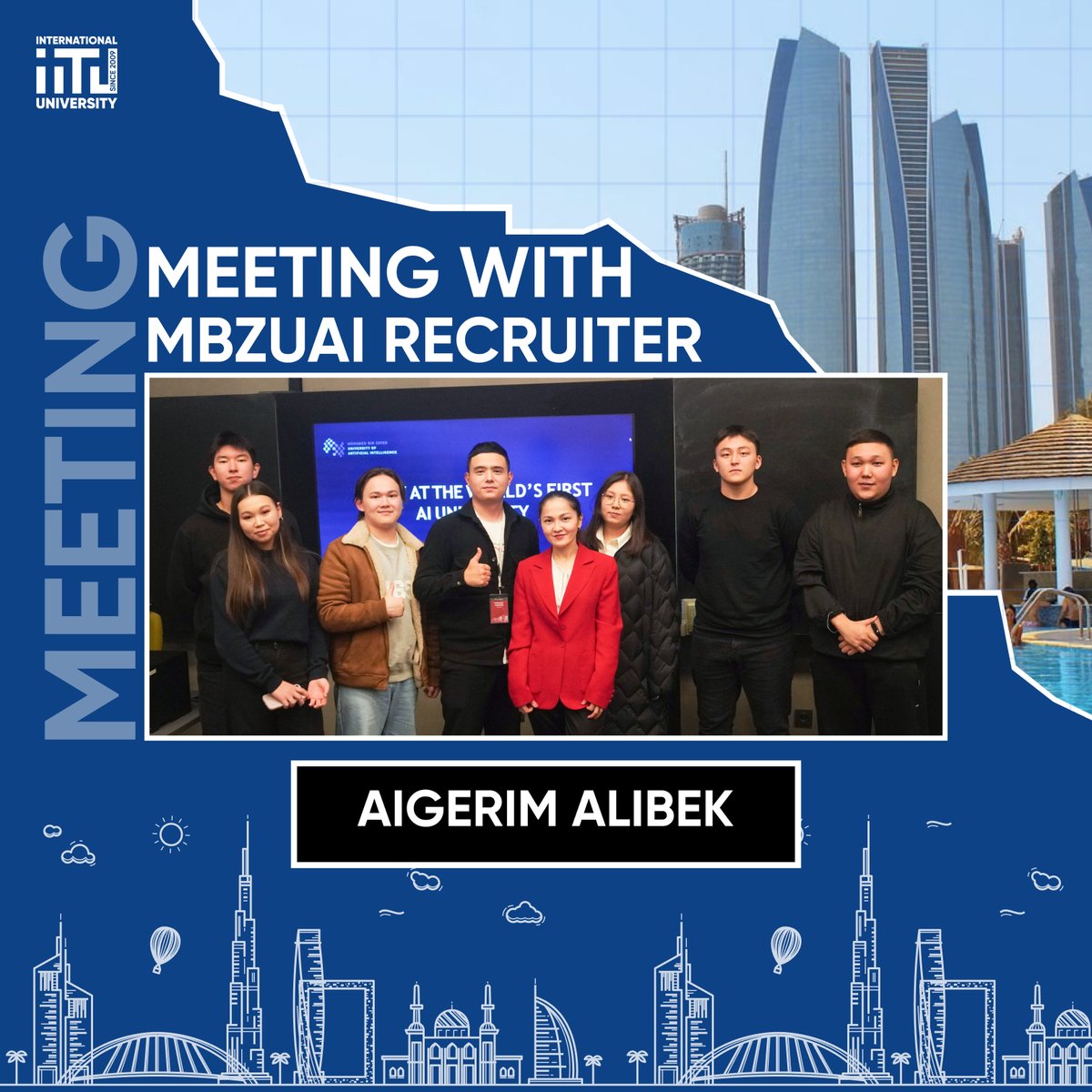 Meeting with an MBZUAI recruiter!