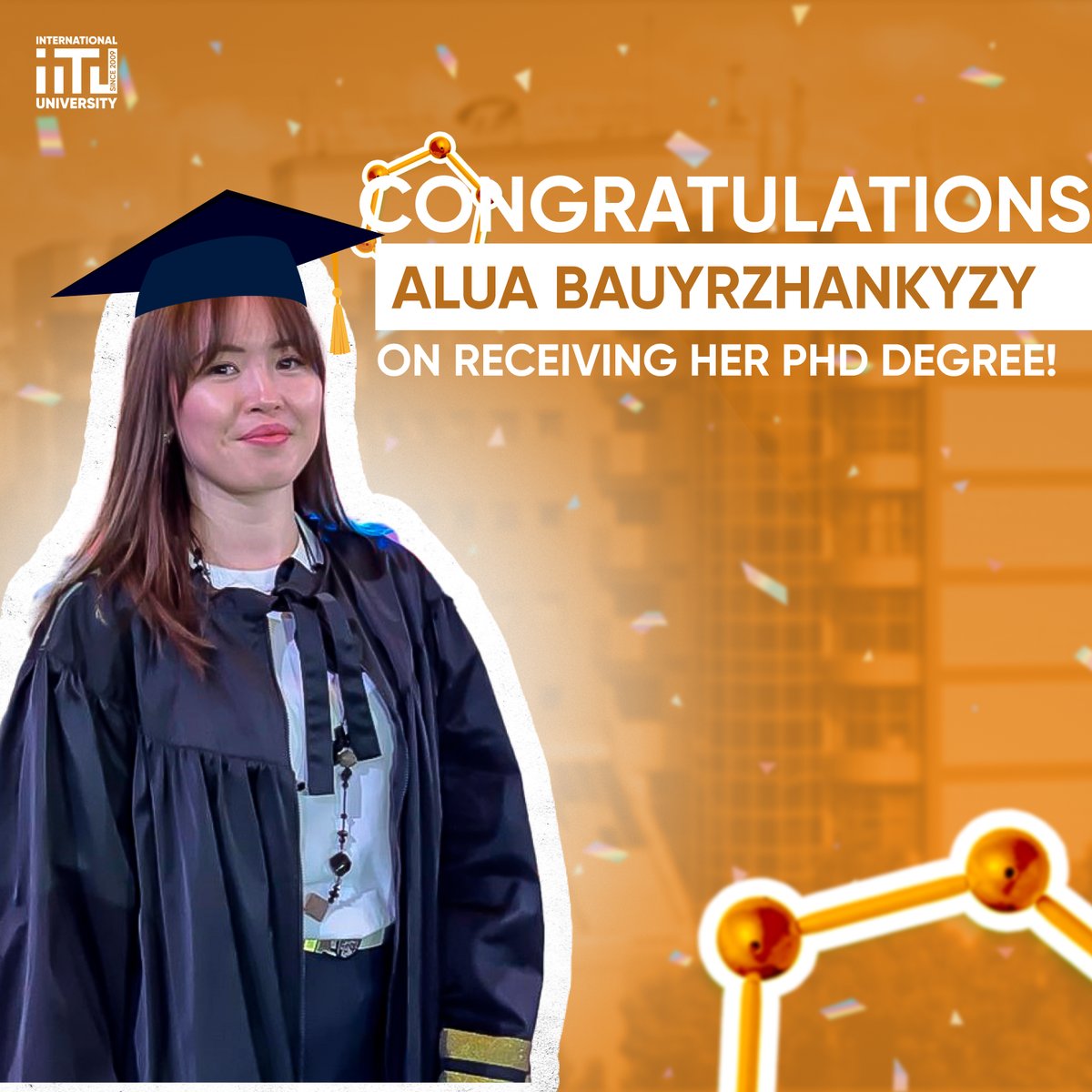 Congratulations to Alua Bauyrzhankyzy with PhD degree!