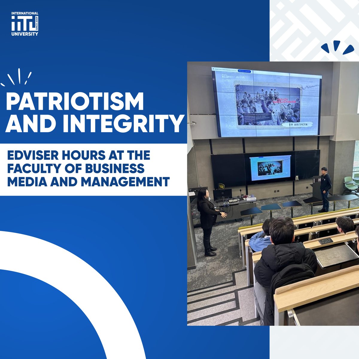 Patriotism and integrity - Edviser hours at the Faculty of Business Media and Management