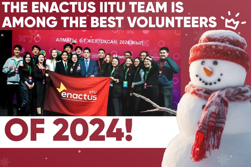 The Enactus IITU team is among the best volunteers of 2024!