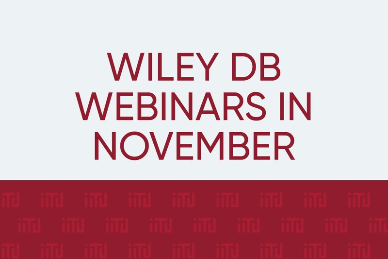 "Wiley" DB webinars in November