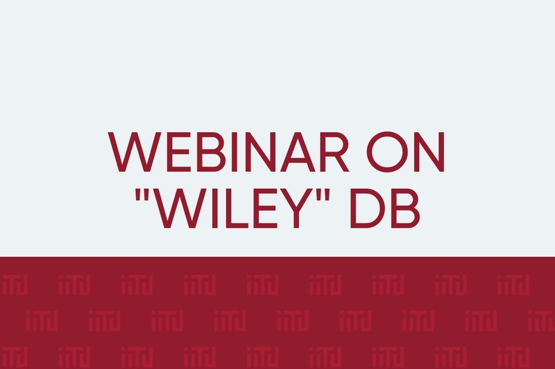 Webinar on "Wiley" DB