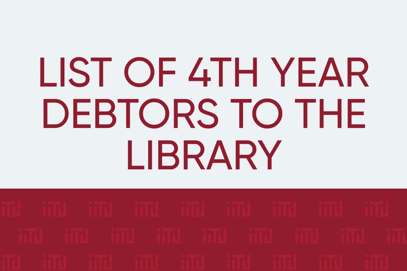 List of 4th year debtors to the library