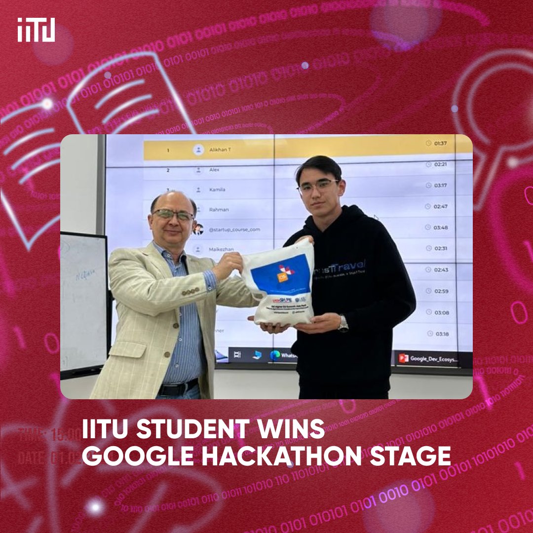 IITU student wins Google hackathon stage