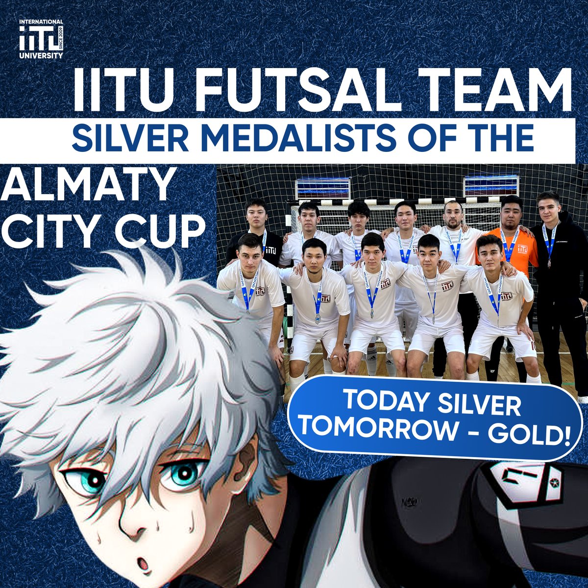 IITU Futsal Team - silver medalists of the Almaty City Cup