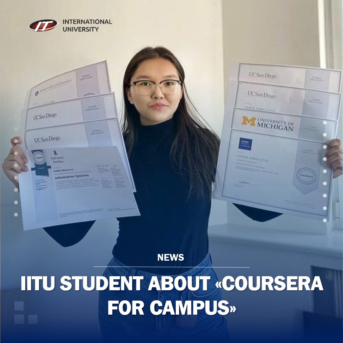 IITU STUDENT ABOUT "COURSERA FOR CAMPUS"