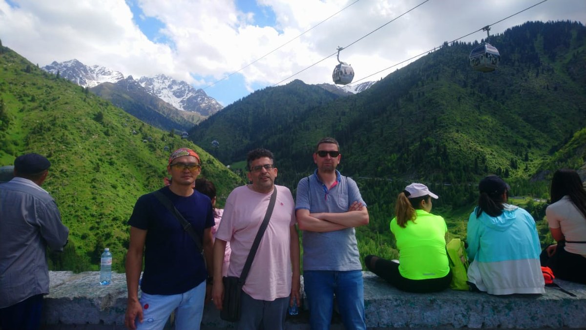 Professors from the University of Santiago de Compostela (Spain) Anselmo Tomaz Fernandez Peña David Enrige Losada Carril arrived in Almaty