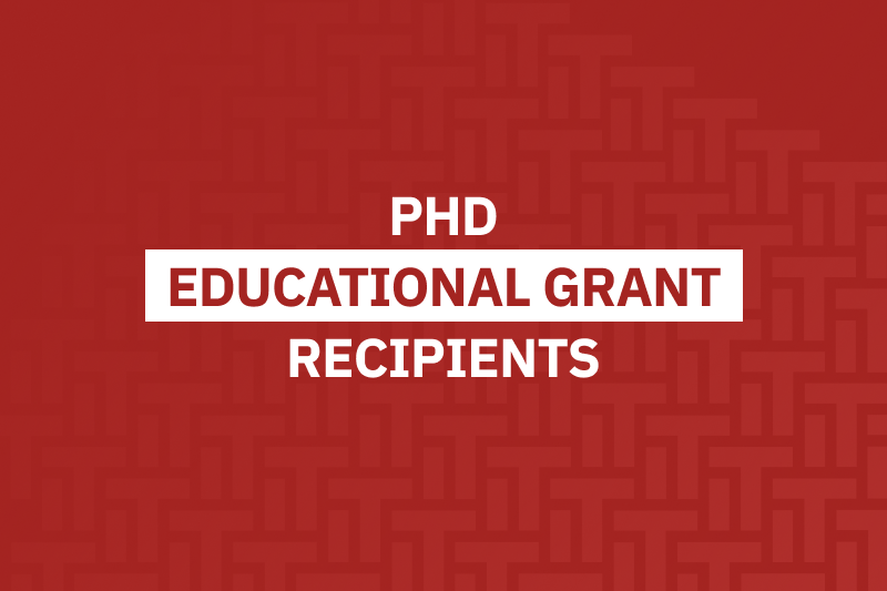 PhD Educational Grant Recipients